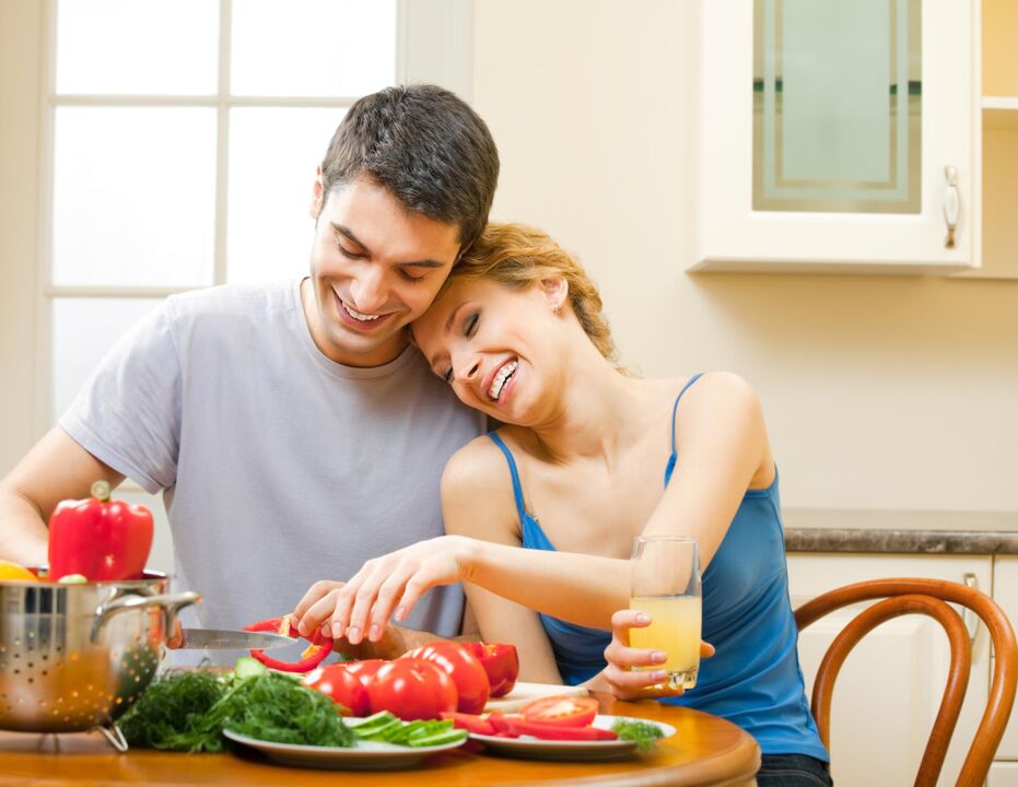 A healthy diet helps a man increase his potency